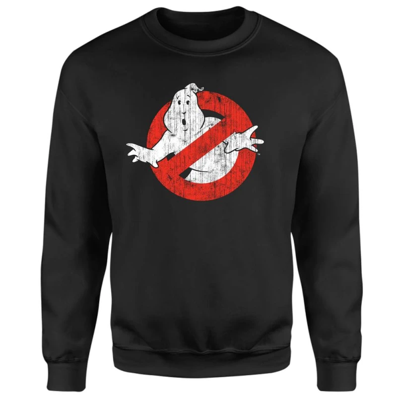 Image of Ghostbusters Vintage Classic Logo Sweatshirt - Black - XXL