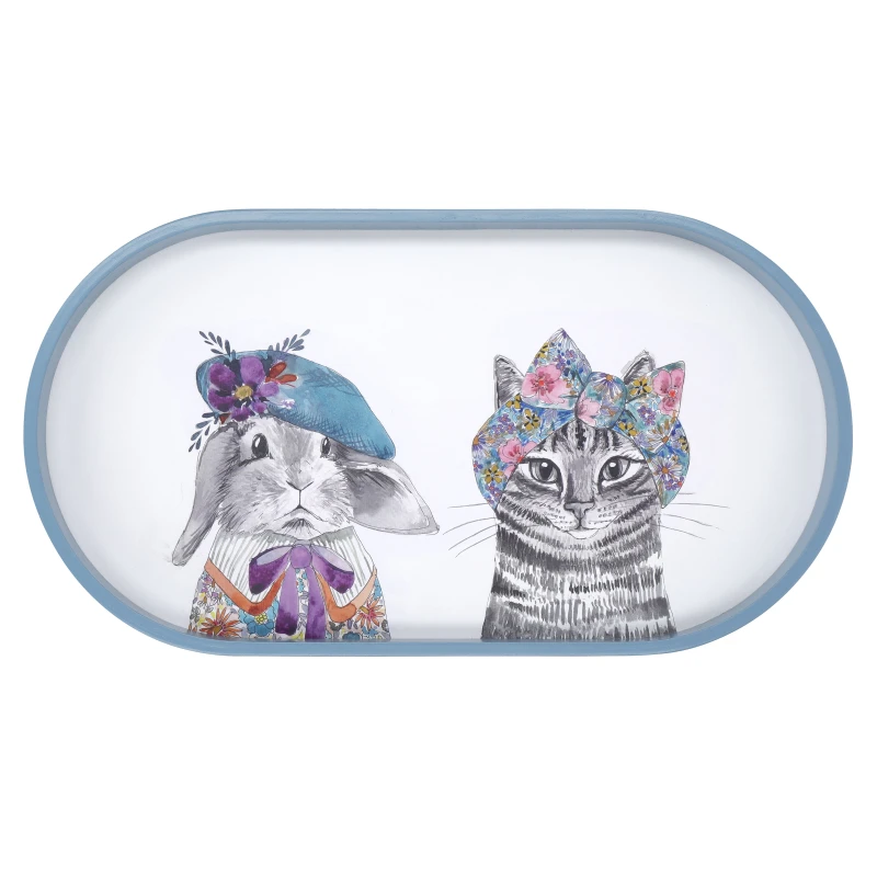 Image of Mikasa Oval Serving Tray Serving Platter 38cm White