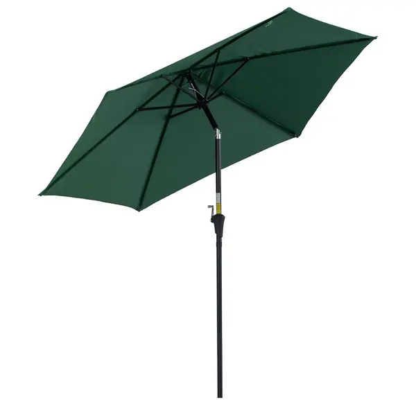 Image of Outsunny Patio Umbrella Parasol Sun Shade Garden Aluminium2.6M Green