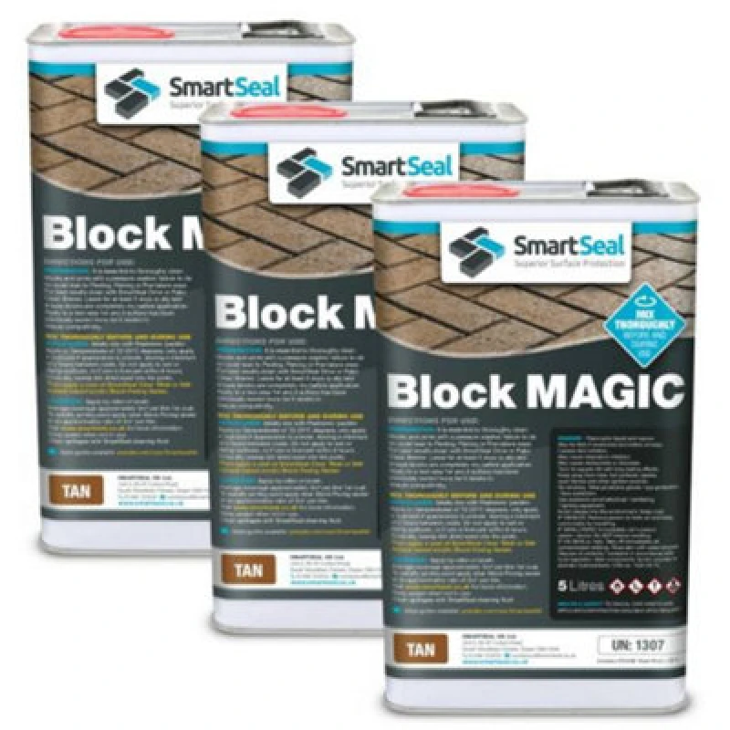 Image of Smartseal Block Magic, Tan (3 X 5L) - Block Paving Sealer - Superior To Concrete Paint, Brown 5.061E+12