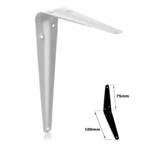 Image of Moderix Shelf Brackets White London Pattern Metal for Shelving Constructions - S