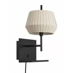 Image of Nordlux Dicte Wall Lamp with Shade Beige, E14