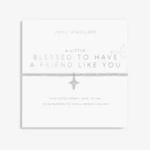 Image of Blessed To Have A Friend Like You Silver 17.5cm Stretch Bracelet 6079