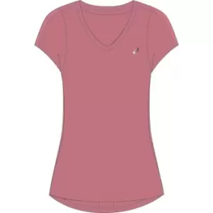 Image of Asics Womens V Neck SS Running Top - Pink