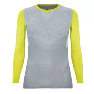 Image of Umbro pro Long Sleeve Baselayer Top Mens - Yellow