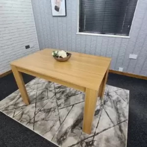Image of Copy of Modern Wooden Oak Effect 140x80x75cm Kitchen Dining Table Only - Oak effect table - Oak effect table