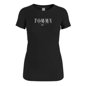 Image of Tommy Jeans Slim Fit Logo T-Shirt - Black