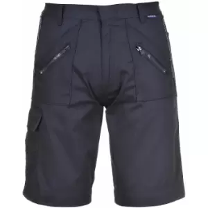 Image of Portwest - S889 - Navy Sz S Action Work Shorts Safety Combat - Navy
