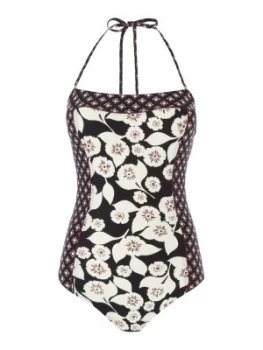 Image of Kate Spade New York Bandeau printed one piece Black