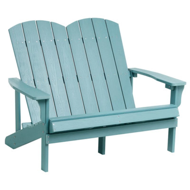 Image of Beliani Garden Bench Adirondack 125cm Light Blue