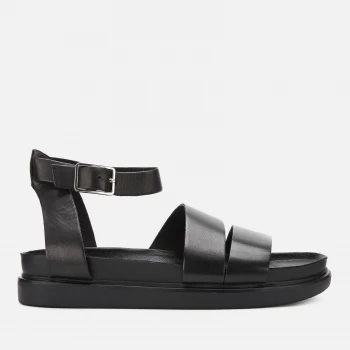 Image of Vagabond Womens Erin Leather Flat Sandals - Black - UK 7