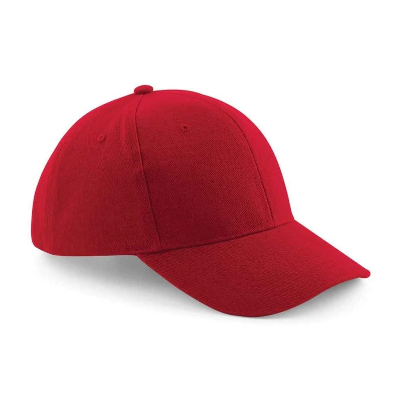 Image of Beechfield Beechfield Pro-Style Brushed Cotton Heavy Cap in Red Red One Size Unisex 5063527873989