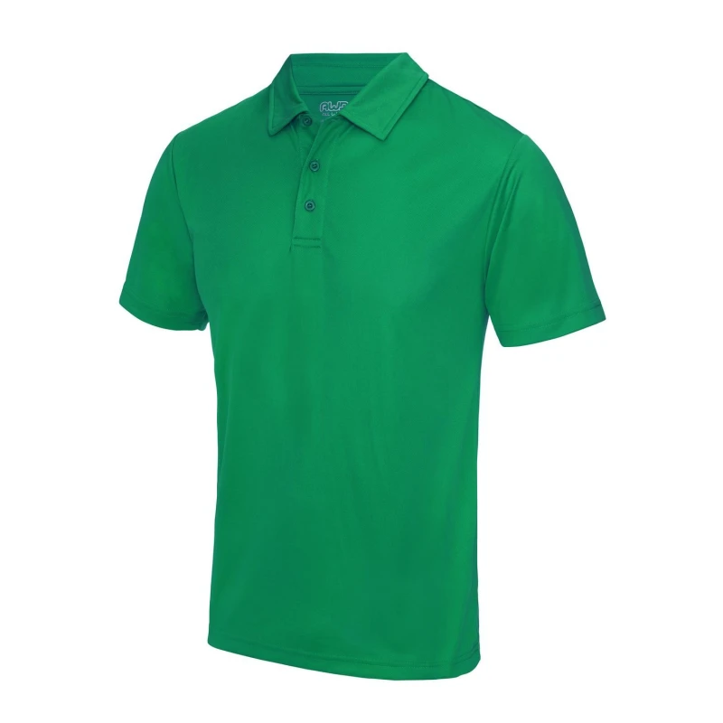 Image of AWDis AWDis Men Just Cool Plain Sports Polo Shirt in Green Size: Small Green S Male 5054171093410