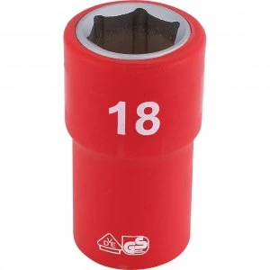 Image of Draper 1/2" Drive VDE Fully Insulated Hexagon Socket Metric 1/2" 18mm