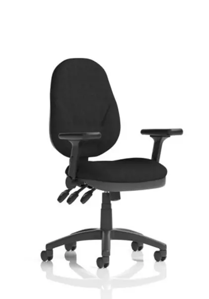 Image of Eclipse Eclipse Plus XL Lever Task Operator Chair Black With Height Adjustable And Folding Arms DE04BLKFD