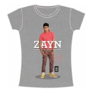 Image of One Direction - Zayn Standing Pose Womens Large T-Shirt - Grey