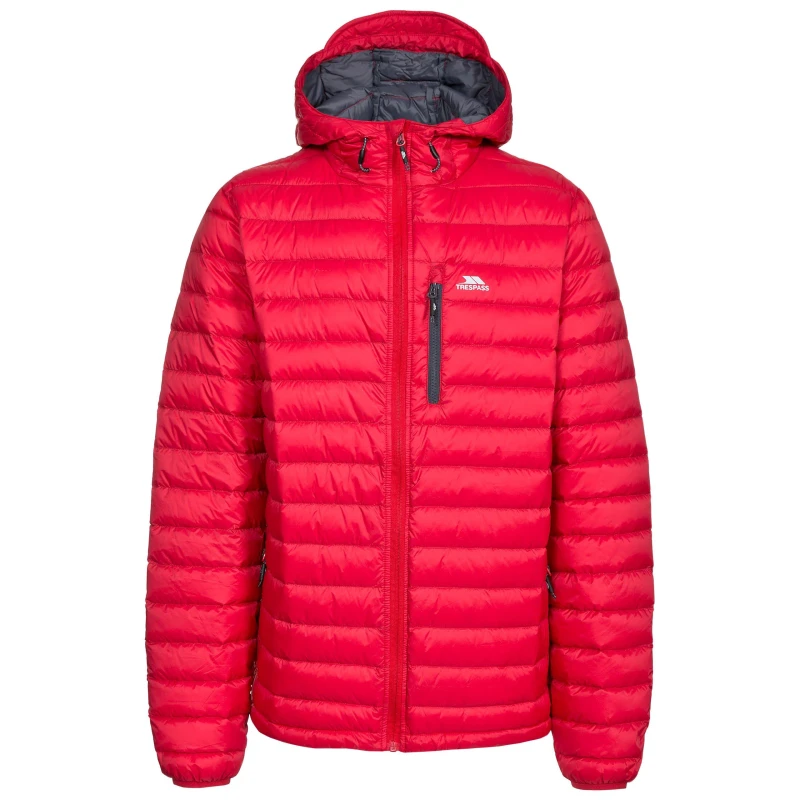 Image of Trespass Mens Digby Thermal Insulation Weather Resistant Down Jacket Red male 2X Small