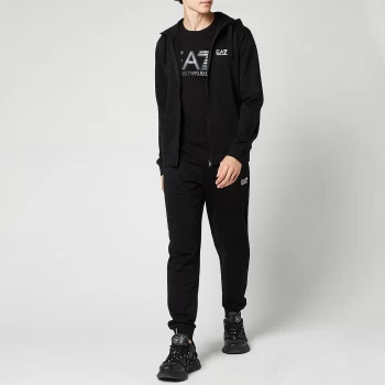 Image of EA7 Mens Core ID Hooded Tracksuit - Black - XL