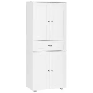 Image of Homcom Tall Kitchen Storage Cabinet Cupboard With 1 Drawer White