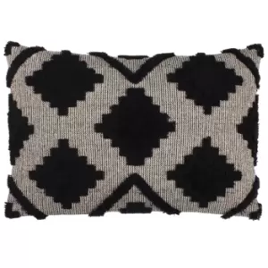 Image of Lamar Tufted Diamond Cushion Black