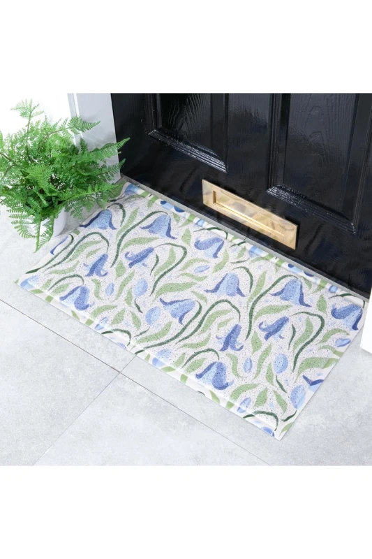 Image of Native Natural Bluebells Pattern Doormat (70 X 40Cm)