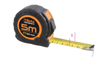Image of Beta Tools 1691BM Measuring Tape Bimaterial ABS Casing 8m 016910208