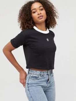 Image of Adidas Originals Crop Top - Black