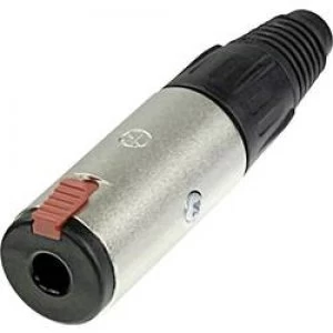 Image of 6.35mm audio jack Socket straight Number of pins 3 Stereo Black Neutrik NJ3FC6BAG