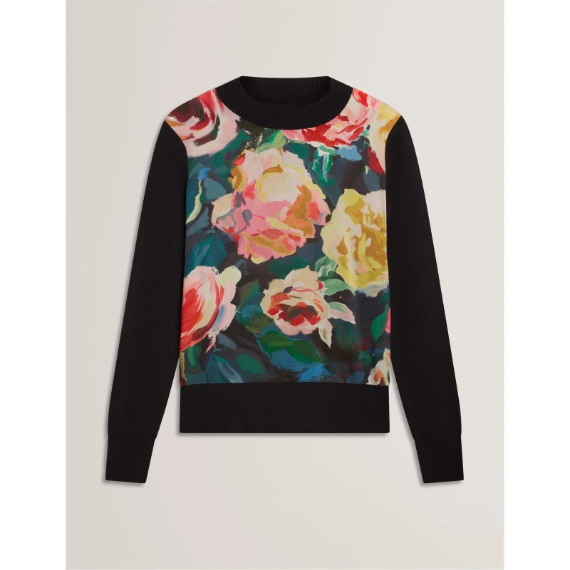 Image of Ted Baker Womens Knitted Top Navy female 8 (XS)