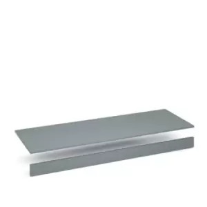 Image of Flux top and plinth finishing panels for quadruple locker units 1600mm wide - smoke blue