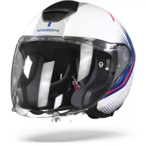 Image of Schuberth M1 Pro Mercury White Blue Jet Helmet S