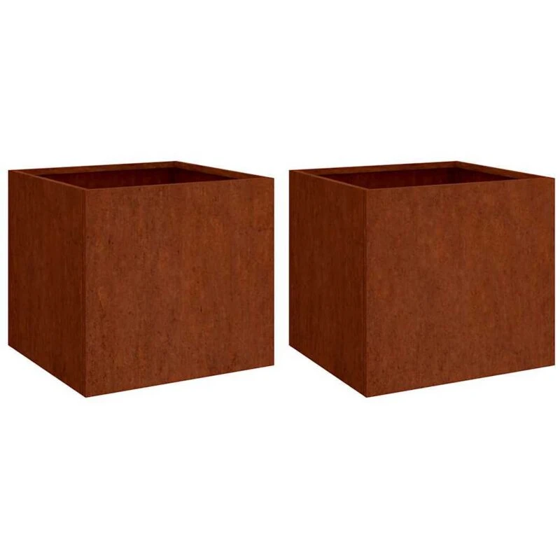 Image of VIDAXL Planters 2 pcs 32x30x29cm Corten Steel Vidaxl 821548
