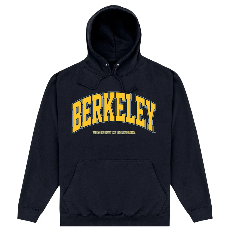 Image of Berkeley Mens University Of California Arch Hoodie in Black Size: Small Black Male S