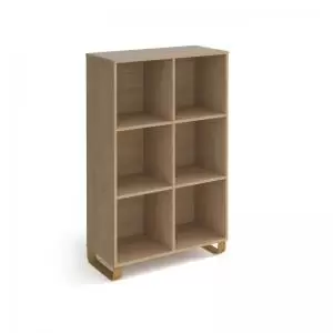 Image of Cairo cube storage unit 1370mm high with 6 open boxes and sleigh frame