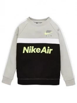 Image of Nike Sportswear Air Younger Boys Crew Neck Sweat - Grey