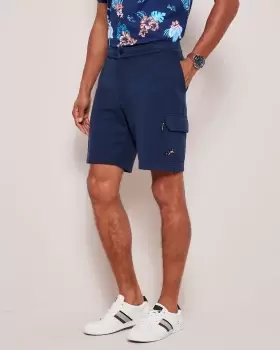 Image of Cotton Traders Mens Guinness Cargo Pocket Shorts in Blue