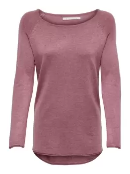 Image of ONLY Long Knitted Pullover Women Pink
