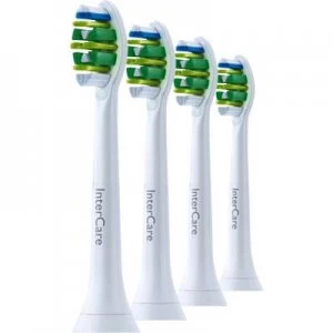 Image of Philips Sonicare InterCare St &ard HX9004/10 Replacement Heads White Toothbrush 4Pcs
