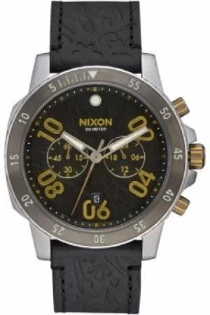 Image of Mens Nixon The Ranger Chrono Leather Chronograph Watch A940-2222