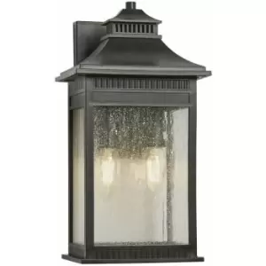 Image of Outdoor IP44 Twin Wall Light Imperial Bronze LED E14 40W