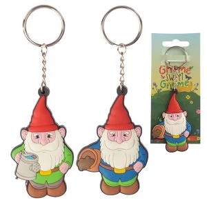 Image of Gnome (Pack Of 6) Novelty PVC Keyring