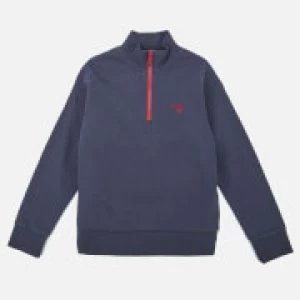 Image of Barbour Heritage Boys' Half Zip Sweatshirt - Navy - M (8-9 Years)