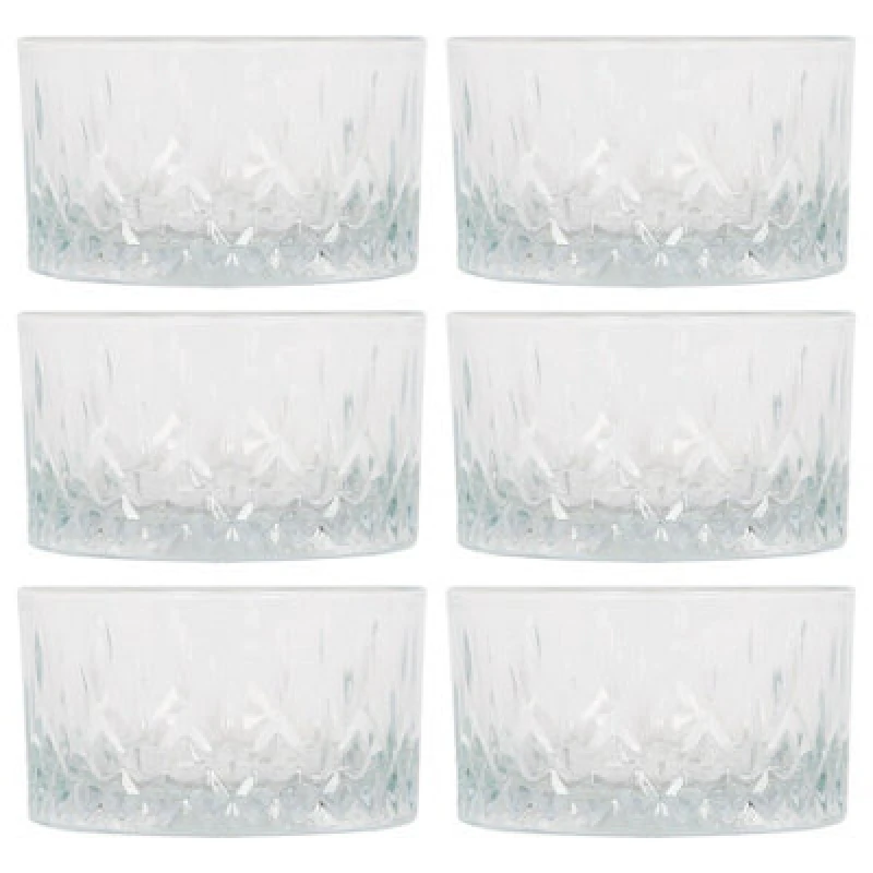 Image of LAV Odin Glass Snack Bowls - 9.5cm - Pack of 6 Clear