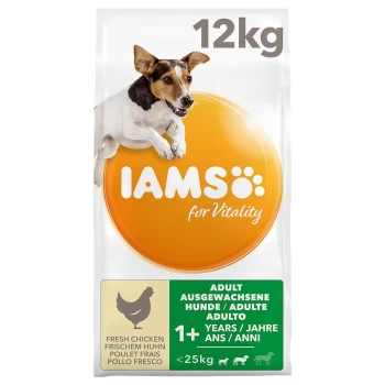 Image of IAMS for Vitality Adult Small & Medium Dog - Chicken - Economy Pack: 2 x 12kg