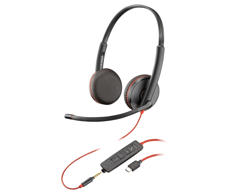 Image of HP POLY Blackwire C3225 Stereo USB-C Headset 80S04AA