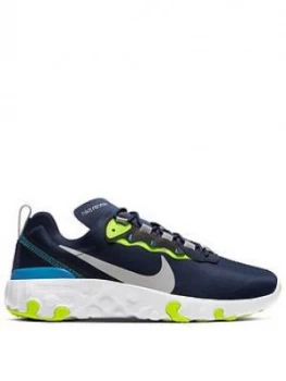 Image of Nike Renew Element 55 Junior Trainer - Navy Yellow