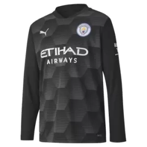 Image of Puma Manchester City FC Goalkeeper Shirt 2020 2021 Juniors - Black
