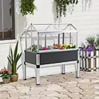 Image of OutSunny Lean to Green House Grey