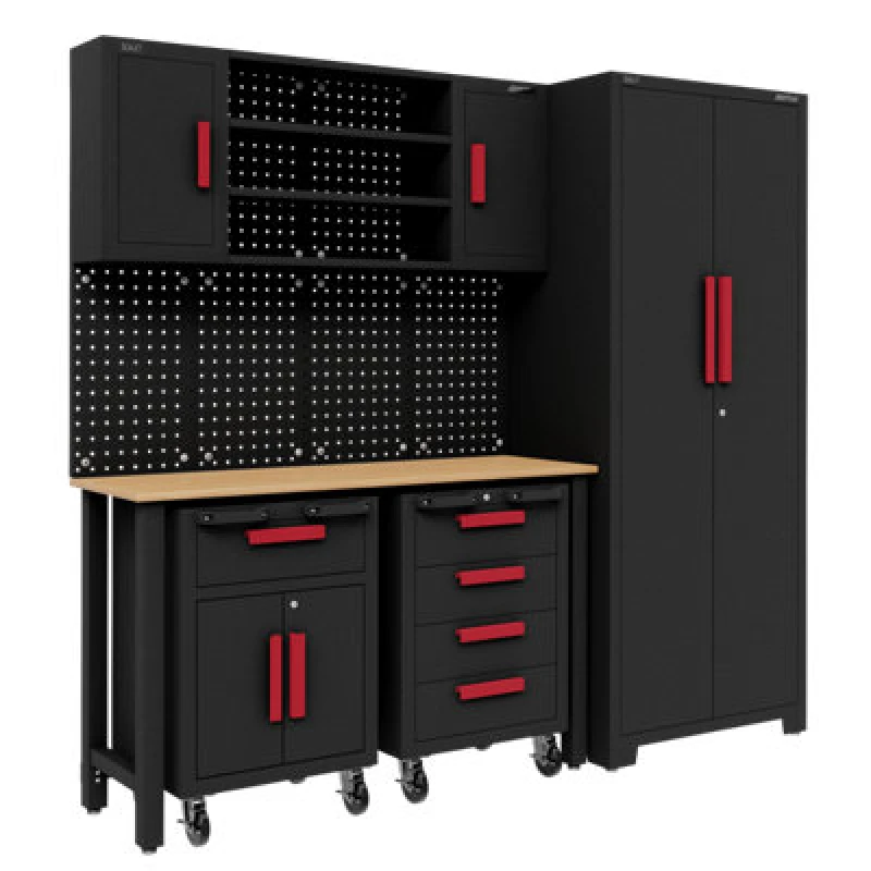 Image of Sealey American Pro Workstation and Mobile Trolleys APMS12OP Colour: Black / Red