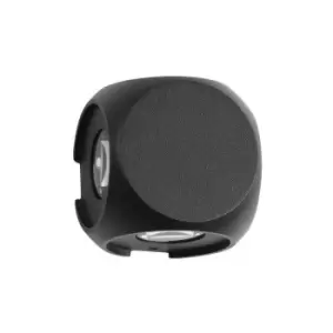 Image of Chambly 4 Light Outdoor Flush Wall Lamp Sandy Black Aluminium, Glass Osram LED 4x1W 265Lm 3000K IP54 - Merano